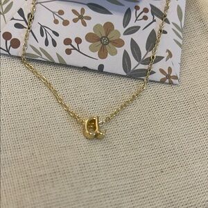 Gold Initial “A” Pendant Necklace